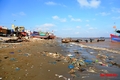 Nhiều rác thải ở khu vực biển Hải Tiến