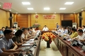 Chủ tịch UBND tỉnh Đỗ Minh Tuấn kiểm tra công tác chuẩn bị trưng bày các gian hàng kết nối cung - cầu nông sản, thực phẩm an toàn tỉnh Thanh Hóa 2023