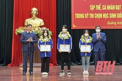 Huyện Quảng Xương trao thưởng cho các tập thể, cá nhân đạt thành tích xuất sắc trong kỳ thi chọn học sinh giỏi năm học 2021-2022