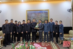 Đoàn công tác VKSND tỉnh Thanh Hóa thăm, làm việc tại tỉnh Hủa Phăn