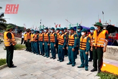 Dân quân huyện Hoằng Hóa huấn luyện sát thực tế, địa bàn