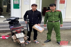 Công an huyện Triệu Sơn bắt quả tang đối tượng tàng trữ đạn súng tự chế