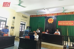 Thị xã Nghi Sơn xét xử trực tuyến 3 vụ án hình sự
