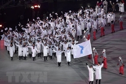 Hàn Quốc và Triều Tiên diễu hành dưới một lá cờ chung tại Giải Judo