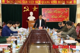 Trưởng ban Nội chính Tỉnh ủy Võ Duy Sang kiểm tra tình hình sản xuất và đời sống nhân dân huyện Vĩnh Lộc và Thiệu Hóa