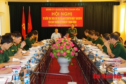 Đoàn công tác của Quân ủy Trung ương làm việc tại Đảng ủy Quân sự tỉnh