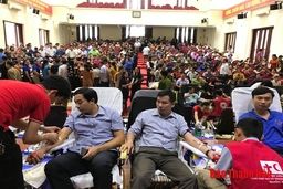 Hơn 1.000 người tham gia ngày hội hiến máu tình nguyện huyện Thường Xuân