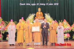 Giáo hội Phật giáo Việt Nam tỉnh Thanh Hóa kỷ niệm 35 năm thành lập và đón nhận Huân chương Lao động hạng Nhì