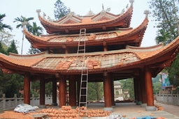 Tu bổ, tôn tạo di tích đền thờ Triệu Việt Vương ở xã Hoằng Trung
