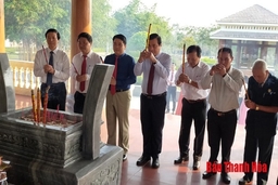 Dâng hương tưởng niệm liệt sỹ Thanh Hóa hy sinh tại Quảng Nam