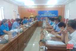 Cụm thi đua số 5, LĐLĐ tỉnh Thanh Hóa sơ kết công tác 6 công đoàn tháng đầu năm