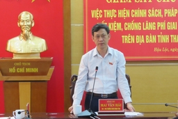 Đoàn ĐBQH tỉnh Thanh Hoá  giám sát thực hành tiết kiệm, chống lãng phí tại huyện Hậu Lộc và Sở Y tế