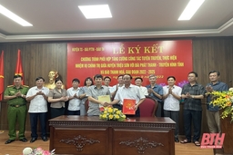 Ký kết chương trình phối hợp tuyên truyền giữa Báo Thanh Hóa, Đài Phát thanh và Truyền hình tỉnh với huyện Triệu Sơn