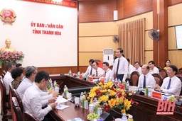 Chủ tịch UBND tỉnh Đỗ Minh Tuấn tiếp và làm việc với đoàn công tác Công ty CP Tập đoàn TH