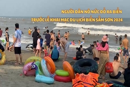 Người dân nô nức đổ ra biển trước Lễ Khai mạc du lịch biển Sầm Sơn 2024