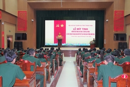Bộ CHQS tỉnh Thanh Hóa mít tinh hưởng ứng Tháng hành động về an toàn, vệ sinh lao động năm 2024