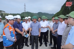 Bí thư Tỉnh ủy Đỗ Trọng Hưng kiểm tra tiến độ thi công dự án đường dây 500kV mạch 3 tại thị xã Nghi Sơn và huyện Như Thanh