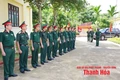 Chỉ huy trưởng Bộ CHQS tỉnh kiểm tra tại Ban Chỉ huy Phòng thủ khu vực 1 - Triệu Sơn
