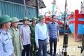 Phó Chủ tịch UBND tỉnh Đầu Thanh Tùng kiểm tra, chỉ đạo công tác ứng phó bão số 10 tại các xã Hoa Lộc, Nga Sơn