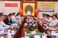 Đoàn cán bộ Thủ đô Viêng Chăn (Lào) tham quan đền Bà Triệu