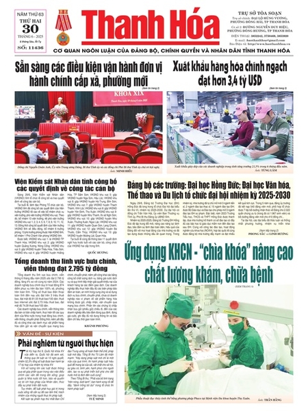 Số 11436 - Thứ Hai, ngày 30/06/2025