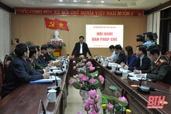 Ban Pháp chế  HĐND tỉnh Thanh Hóa  làm việc với các cơ quan khối nội chính 