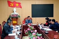 Phó Chủ tịch UBND tỉnh Nguyễn Văn Thi làm việc trực tuyến với đại diện lãnh đạo Ngân hàng phát triển châu Á