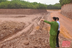 Huyện Triệu Sơn xử lý 8 vụ khai thác đất trái phép