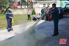 Huyện Vĩnh Lộc tập huấn nghiệp vụ phòng cháy, chữa cháy và cứu hộ cứu nạn chuyên sâu cho lực lượng dân phòng