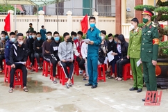 Bộ Chỉ huy quân sự tỉnh kiểm tra công tác tuyển quân tại huyện Nông Cống