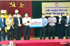 Tỉnh Thanh Hoá tiếp nhận ủng hộ công tác phòng chống dịch COVID-19 trị giá hơn 919 tỷ đồng