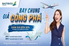 Bamboo Airways tung ưu đãi “ giá công phá ” mừng dịp lễ hội lớn nhất năm