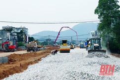 Sử dụng nút giao đấu nối tuyến đường Bình Minh đi đường Sao Vàng - KKT Nghi Sơn vào QL.1