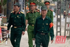Công an phường Đông Sơn bảo đảm an ninh - trật tự dịp Tết Nguyên đán Nhâm Dần 2022