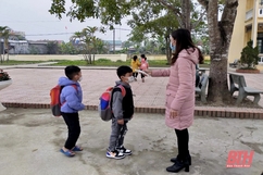 Huyện Quảng Xương bảo đảm an toàn đón học sinh trở lại trường học sau kỳ nghỉ Tết