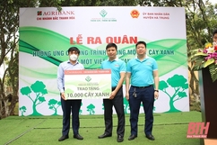 Agribank Chi nhánh Bắc Thanh Hóa tặng 20.000 cây xanh