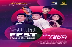 Tối nay (30-4), bùng nổ với đêm nhạc trẻ & EDM, mở đầu chuỗi chương trình SunFest tại Sầm Sơn