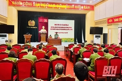 Đoàn công tác của Bộ Công an kiểm tra, giám sát việc thi hành luật tại Công an tỉnh Thanh Hoá