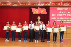 Biểu dương, tôn vinh, trao thưởng cho các VĐV, HLV tỉnh Thanh Hóa giành thành tích xuất sắc tại SEA Games 31