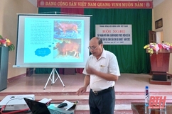 Tập huấn mô hình giảm nghèo thực hiện Dự án “Nuôi bò bản địa sinh sản cho hộ nghèo” xã Phú Xuân