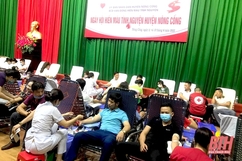 1.200 người tham gia Ngày hội hiến máu tình nguyện huyện Nông Cống năm 2022