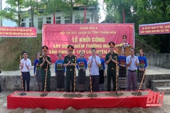 Bộ CHQS tỉnh Thanh Hóa khởi công xây dựng điểm trường mầm non tại huyện Quan Sơn
