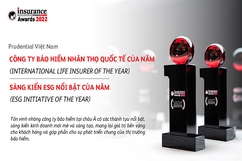 Prudential Việt Nam  giành  giải thưởng kép tại Insurance Asia Awards 2022 và HR Asia Awards 2022