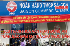 SCB Thanh Hóa hoạt động an toàn, bảo đảm chi trả cho người dân
