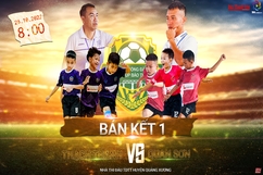 TRỰC TIẾP Bán kết 1 - lứa tuổi U8: Thạch Thành vs Quan Sơn