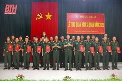Đảng ủy Sư đoàn 341 trao Quyết định thăng quân hàm, nâng lương cán bộ năm 2023