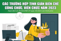 [Infographics] - Các trường hợp tinh giản biên chế Công chức, Viên chức năm 2023