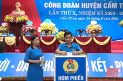 Đại hội Công đoàn huyện Cẩm Thủy lần thứ X, nhiệm kỳ 2023-2028