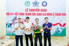 Chuyển giao 20 cầu thủ đội U11 Việt Hùng Thanh Hóa sang CLB Đông Á Thanh Hóa