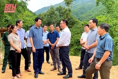 Phó Chủ tịch UBND tỉnh Lê Đức Giang kiểm tra một số công trình trọng điểm phòng, chống thiên tai tại các huyện Quan Hóa, Mường Lát 
